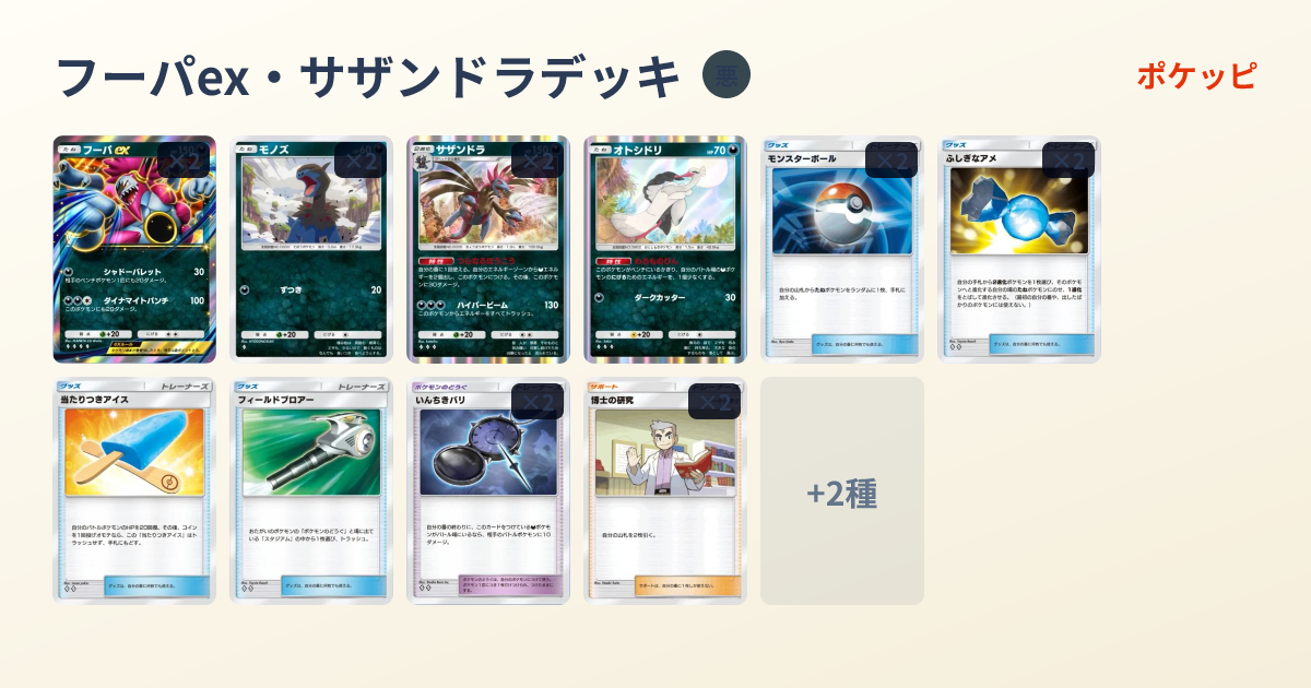 シェア時に表示されるデッキレシピのプレビュー画像